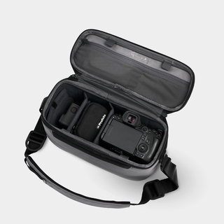 Stone Luma Camera Sling 12L With Camera View #color_stone