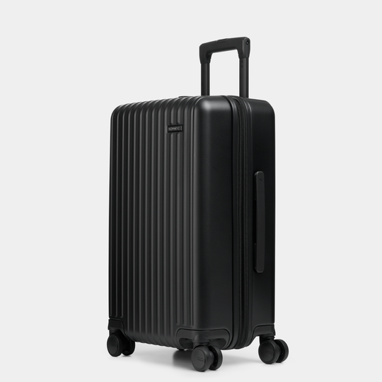 Side angle view of the Method Luggage Carry-On color black
#color_black