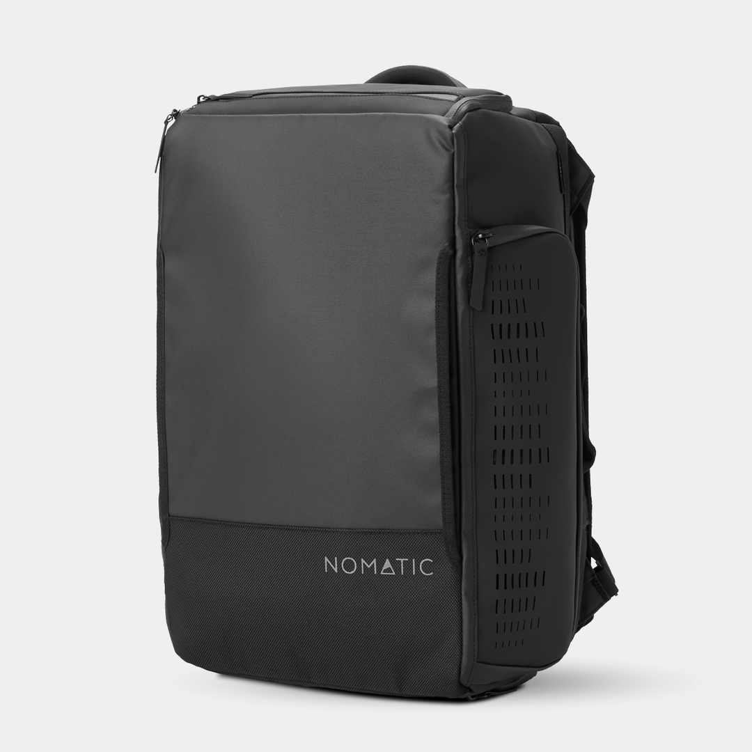 Nomatic Black Travel Bag 30L Front Angle View